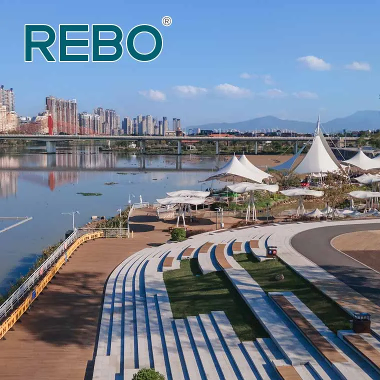 High density outdoor patio playground decking floor bamboo composite decking board