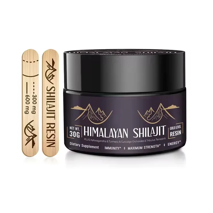 OEM/ODM Shilajit Extract Fulvic Acid Liquid 10g 30g 50g shilajit resin pure himalayan Energy Support himalayan shilajit resin