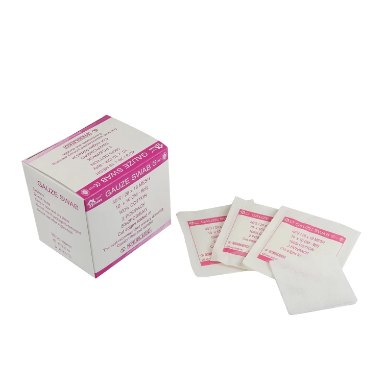 Sterile Disposable Medical 100% Cotton Gauze Swab