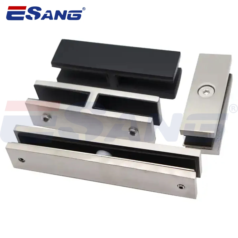 ESANG Railing Accessories Sliding Glass Door Fitting Stainless Steel 304 D Shaped Glass Clamp Brackets For 1/2 Glass