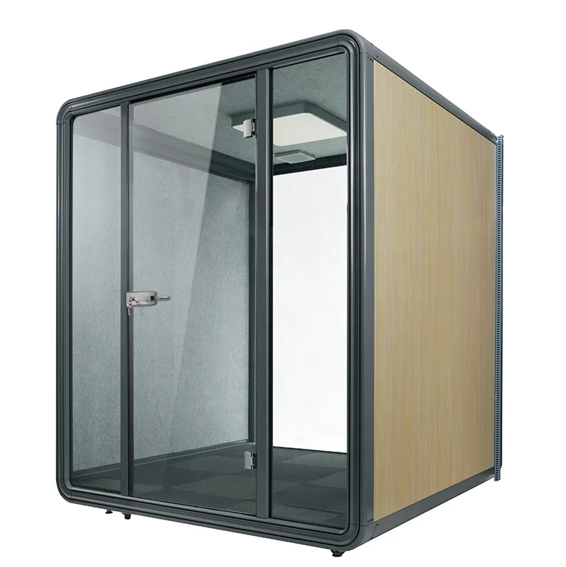 Portable acoustic meeting room pod phone calling office booth soundproof cabin