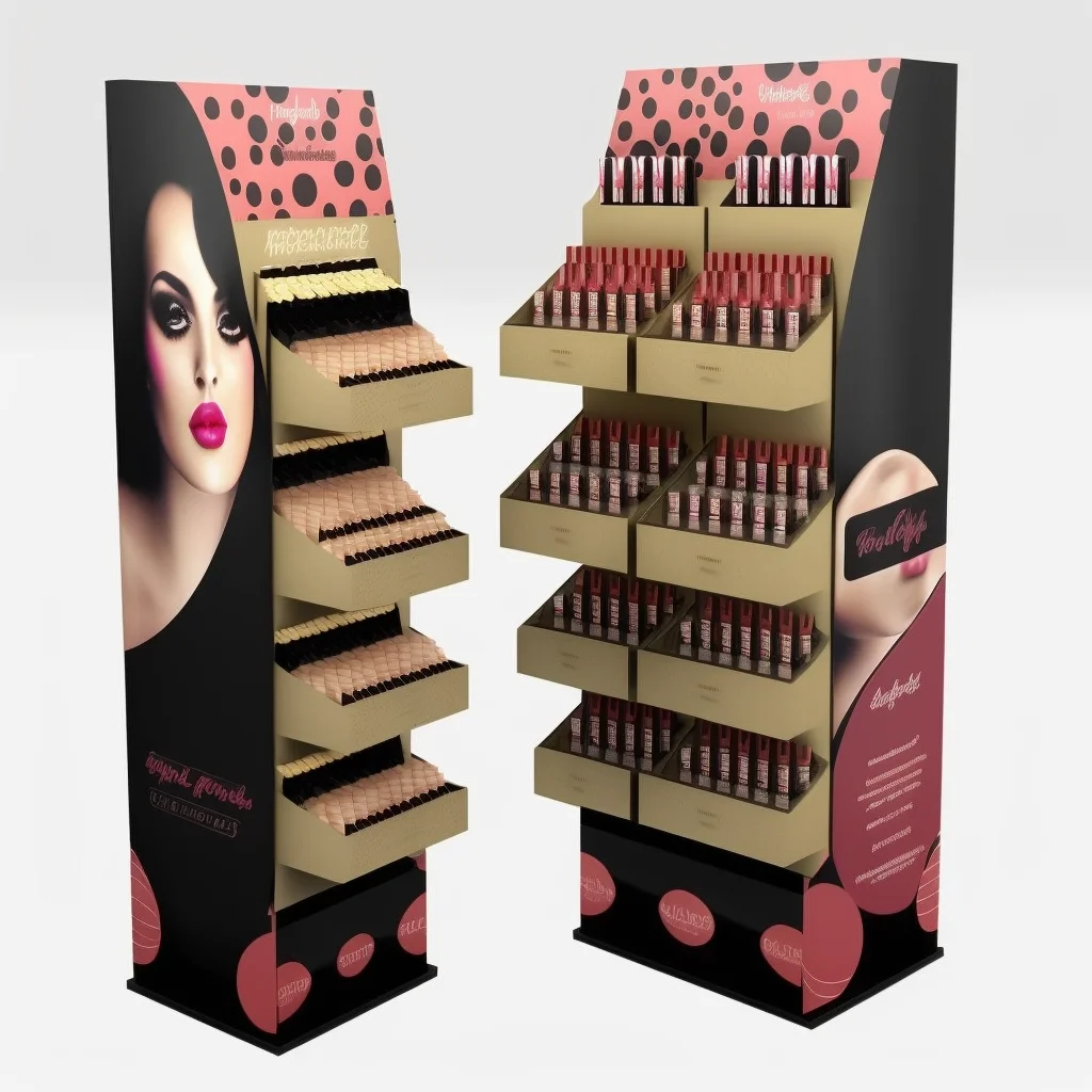 Low MOQ Customized Design High Quality Luxury Cardboard Lipstick Cosmetic Display Stand