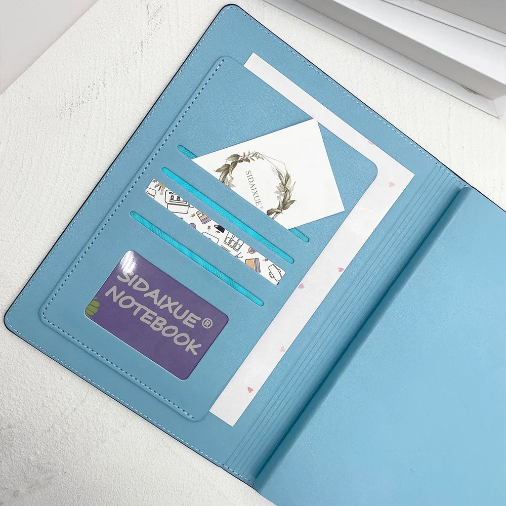 Calendar Pages Custom  A5 PU Leather Hardcover Paperbound Notebook