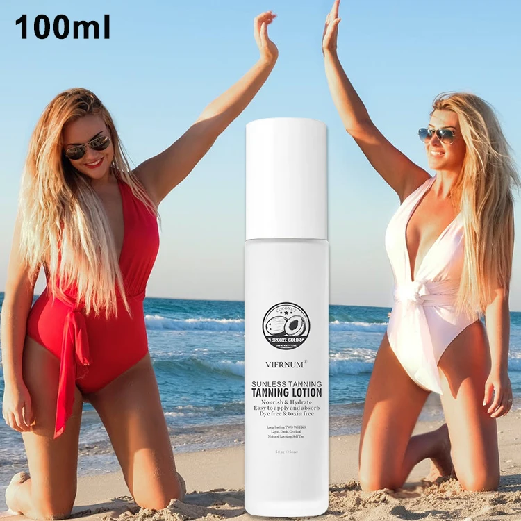 private label vegan body sunless tanning cream lotion indoor gradual natural self tan lotion