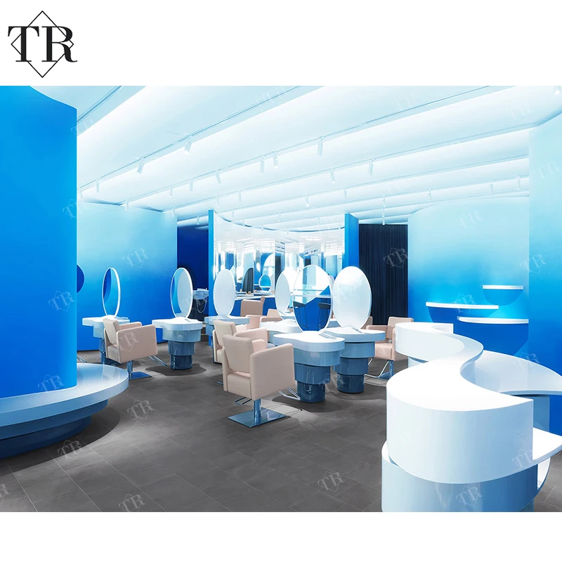 Turri Barber Salon Beauty Shop Custom 3D Modeling Interior Design Shampoo Manicure Pedicure Complete Salon Furniture Equipment