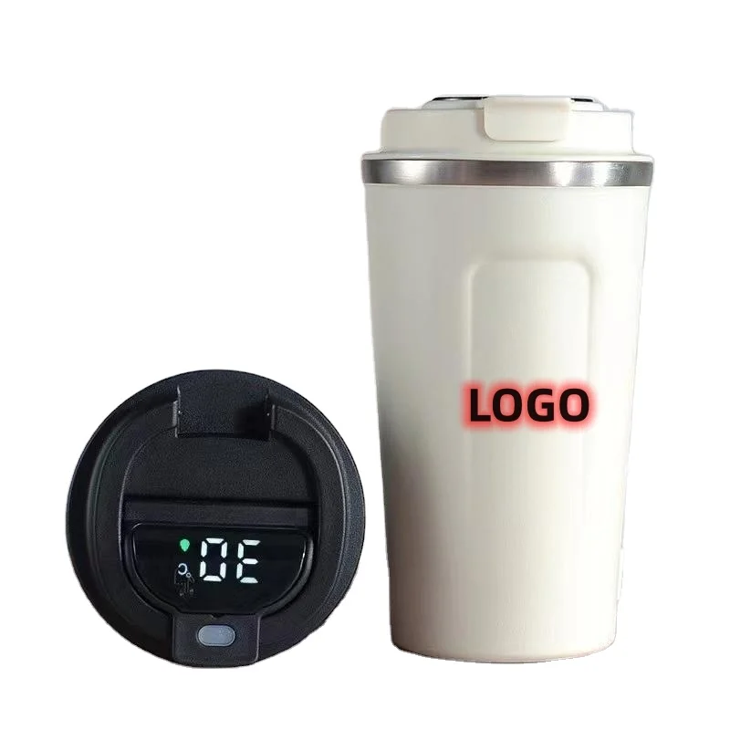 Amazons 380Ml 510Ml Smart Temperature Display Stainless Steel Coffee Cup Double Wall Travel Office Coffee Vacuum Cup With Lid