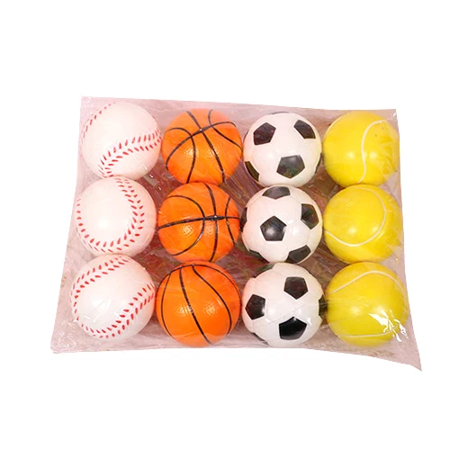 Promotional Customized Logo High Quality Stress Relief football baseball basketball rugby tennis kids Toy PU anti stress ball