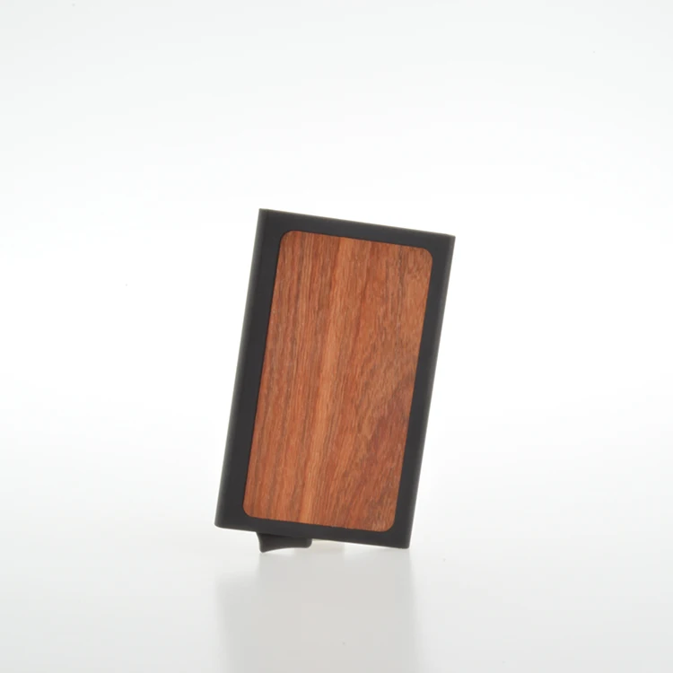 Newest minimalist wood wallet wooden wallet for men rfid blocking wood place card holder bamboo wallets