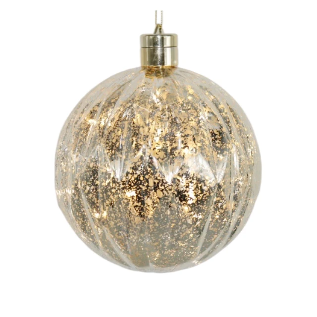 Customizable LED Light Glitter Ball Ornaments Christmas-Colored Plastic Hanging Decorative Balls Home Wedding Tree-Shaped Model