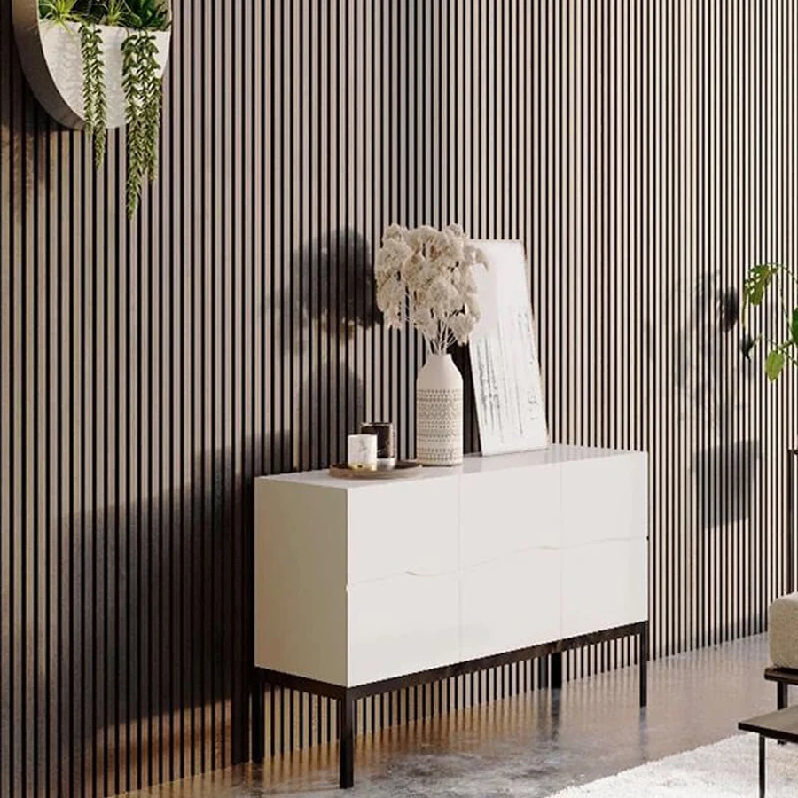 Akupanel Acoustic Panel MDF Wooden Slat Wood Wall sound absorbing Panel PET Acoustic Panel