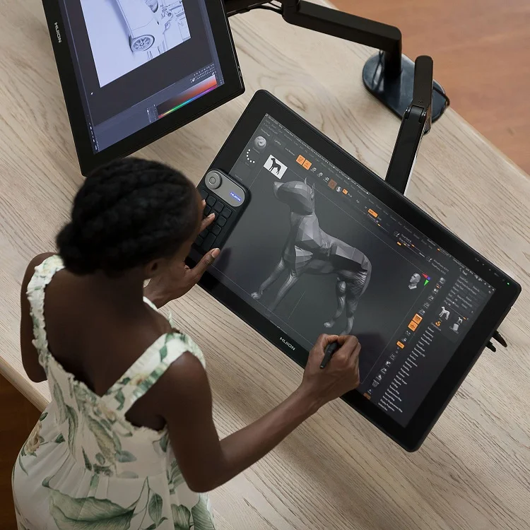 Цифровой планшет Huion kamvas 24 дюйма интерактивный перьевой дисплей сенсорный экран панель для рисования ЖК-монитор