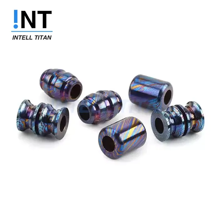 Paracord Bead mokuti timascus beads for men gift Titanium EDC Lanyard Bead