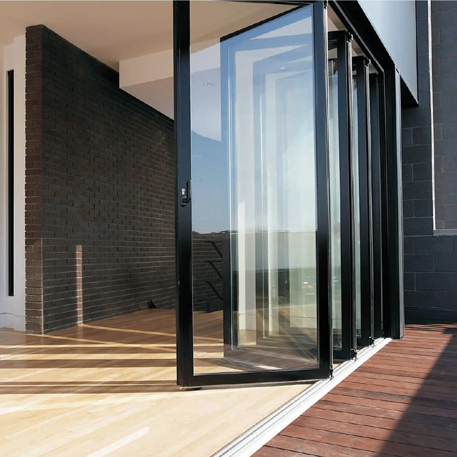 Australia standard AS2047 TOMA New Modern Hotel Restaurant Aluminium Double Glazed outdoor Bifold Sliding Accordion Folding Door
