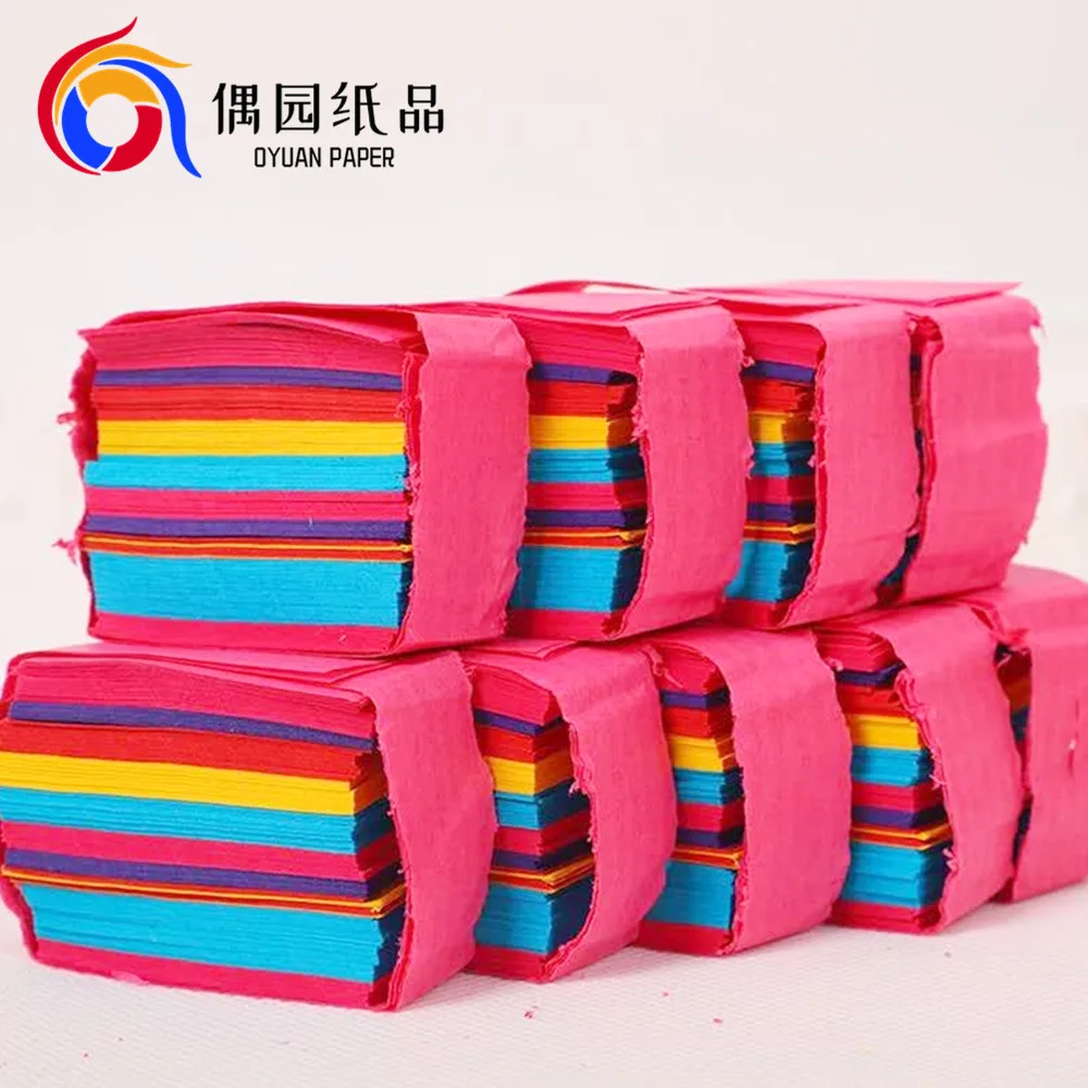 Customized Flameproof Multicolor  5*2cm Rectangle Confetti Paper for Wedding