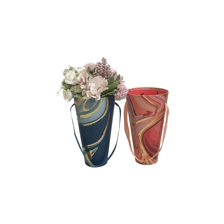 Manufacturer Custom Printed Cardboard Flower Gift Box Paper Packaging Large circle Flower Box