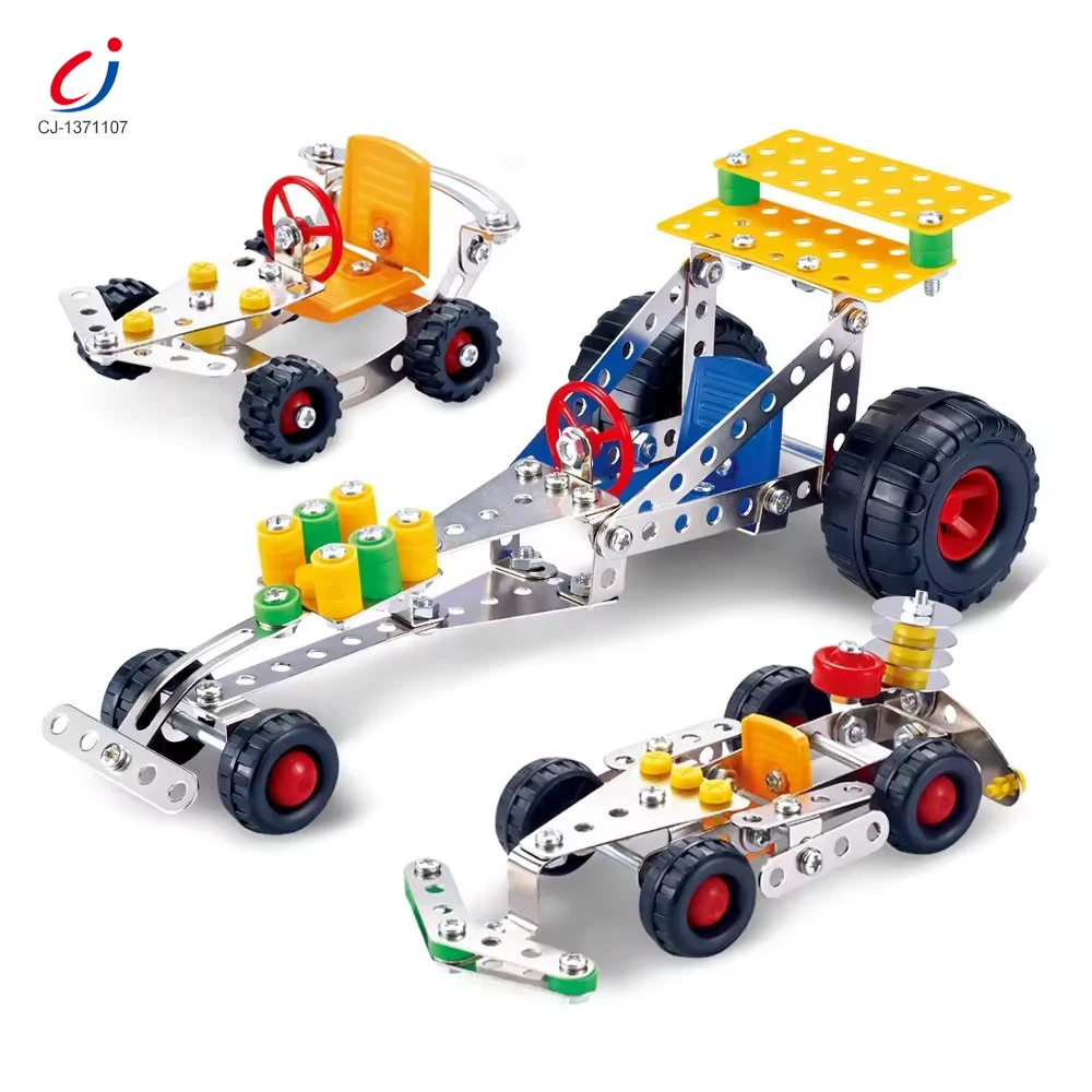 Educational 3 In 1 DIY Assemble Vehicle Model Toy 291PCS Building Metal Car