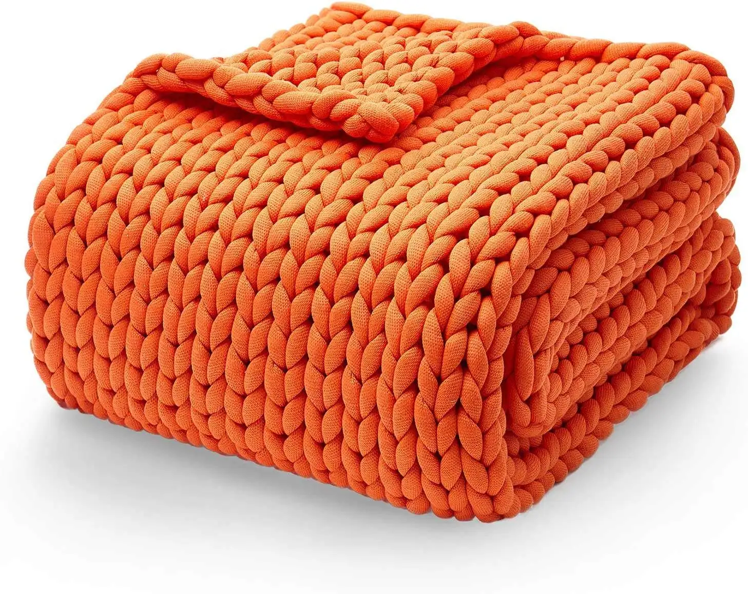 Home Decor Giant Yarn Throw Chunky Organic Braided Sensory Autism Knitted Weighted Blanket for Winter