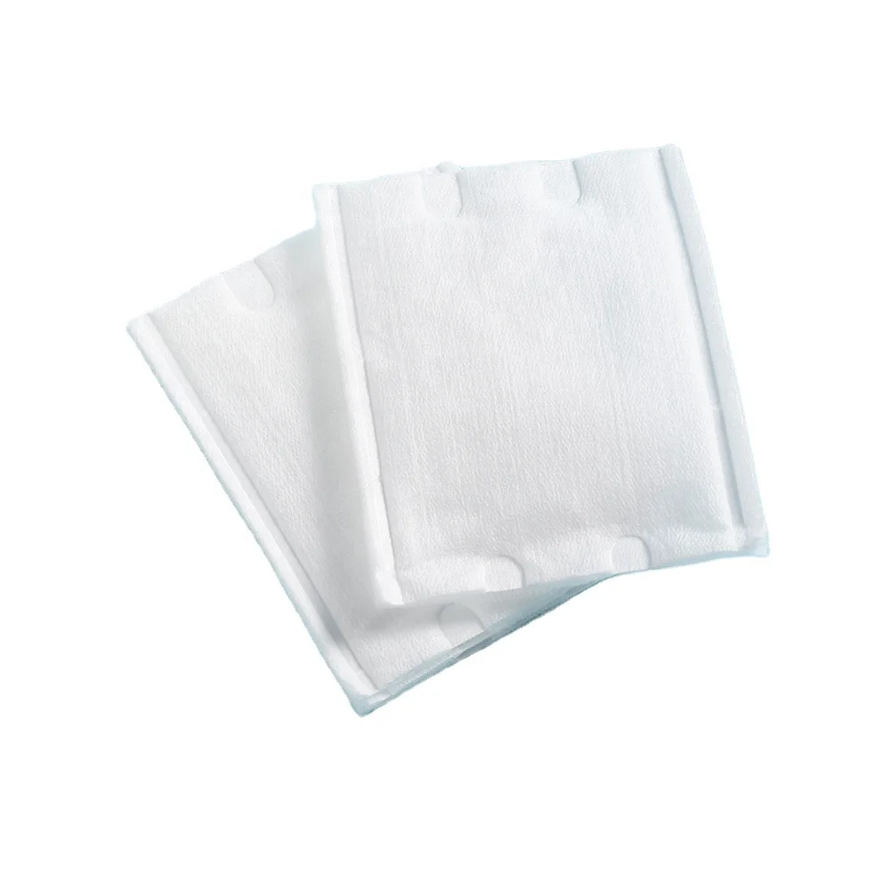 Best quality natural rectangle cotton pads wholesale facial cotton pads make up remover 3 layers fabric cotton pads