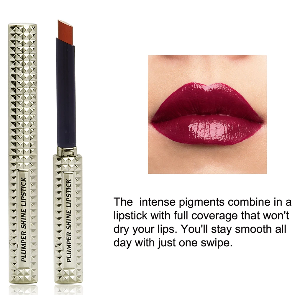 Ярко пигментированная разноцветная романтичная матовая помада для макияжа модная безглютеновая мини-помада со стразами металлическая бархатная