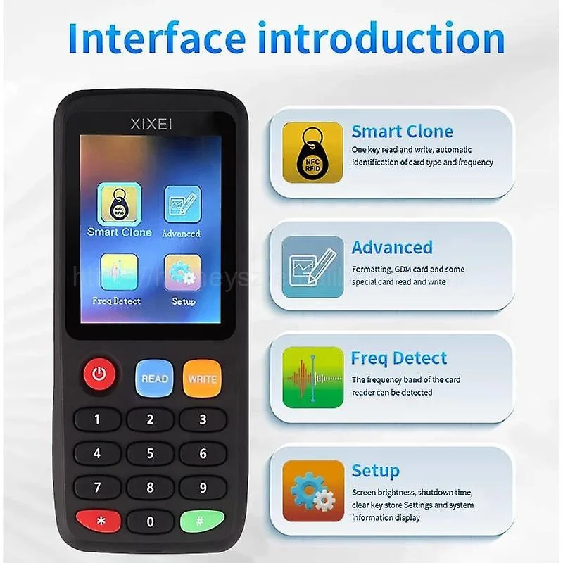 RFID Smart Card Reader 125KHz 13.56MHz NFC Access Card Copier Decoder Duplicator ID IC Chip Tag Clone Writer Replicator X7