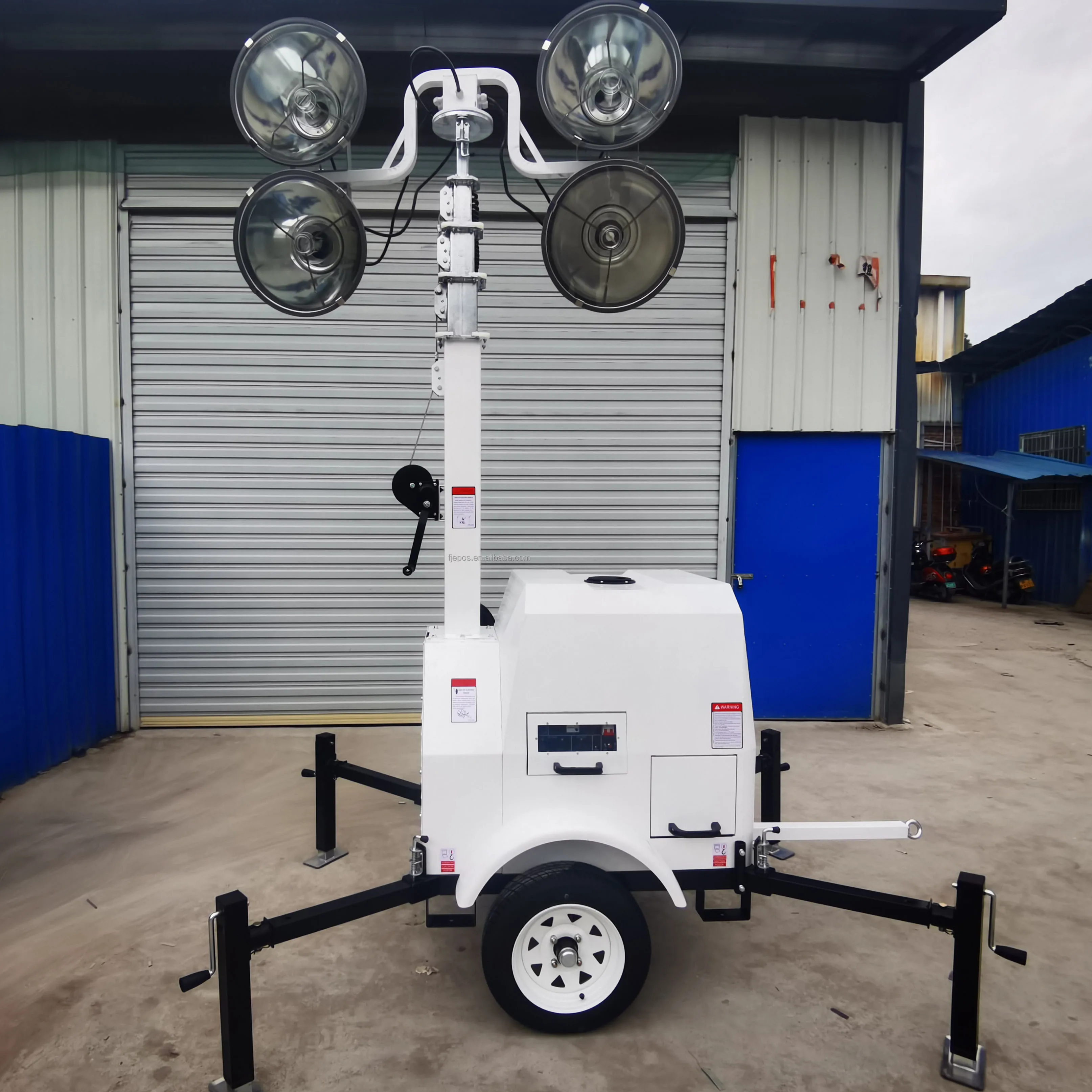 led construction mobile high mast antenna telescopic mast for lighting tower with generator for tower building