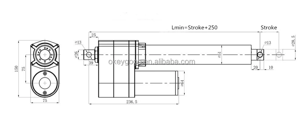 12V/24V/36V/48VDC линейный привод высокой скорости 160 мм/сек. DC задатчик линейного перемещения Электрический Привод движения со встроенным концевые