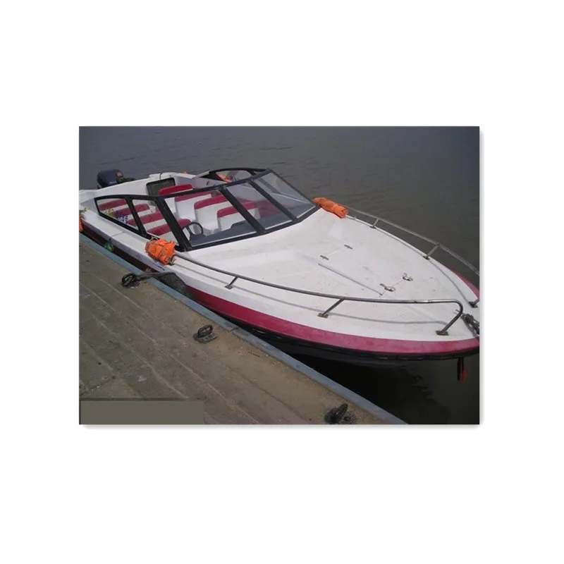7.6m Fiberglass Half Cabin Model Fast Patrol Boat for Sale