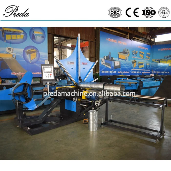 Auto spiral tubeformer with Mitsubishi PLC round spiral pipe forming machine