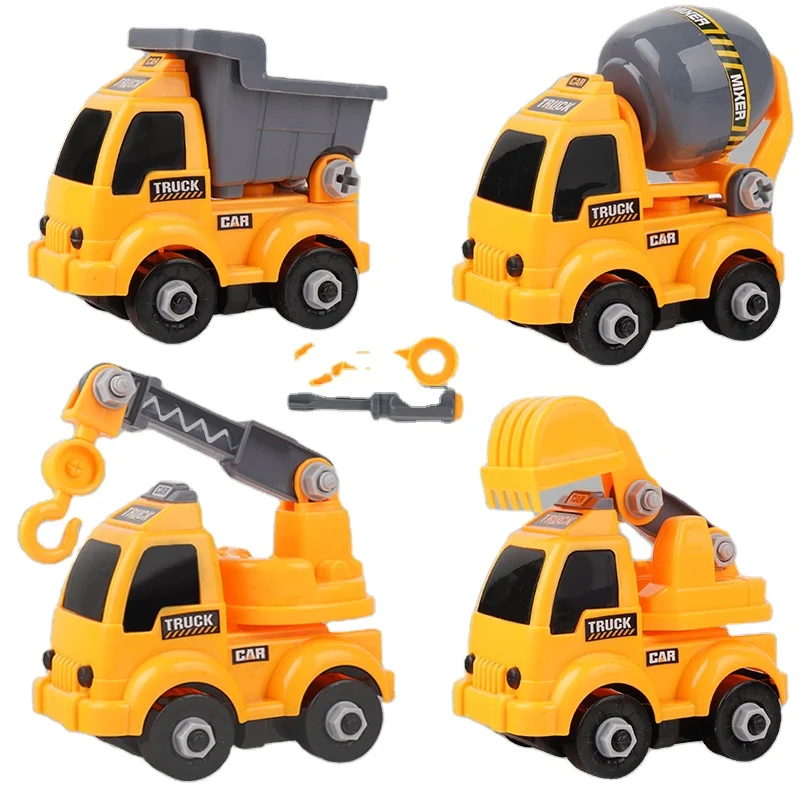 1-1 Детская Съемная сборка «сделай сам», инженерная машинка, игрушки