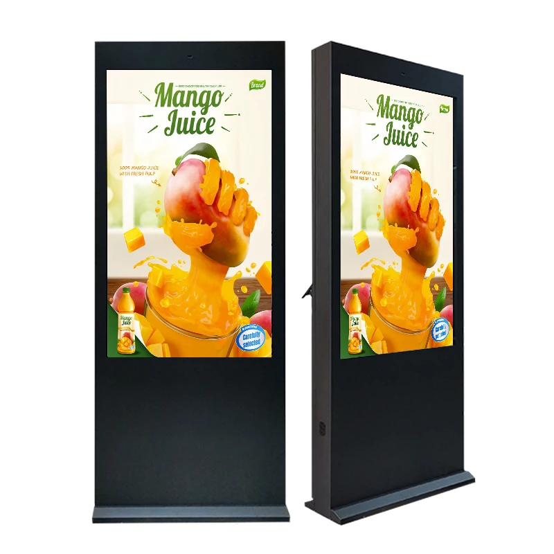 Promotional LCD Outdoor Floor Standing Advertising Display Android Totem