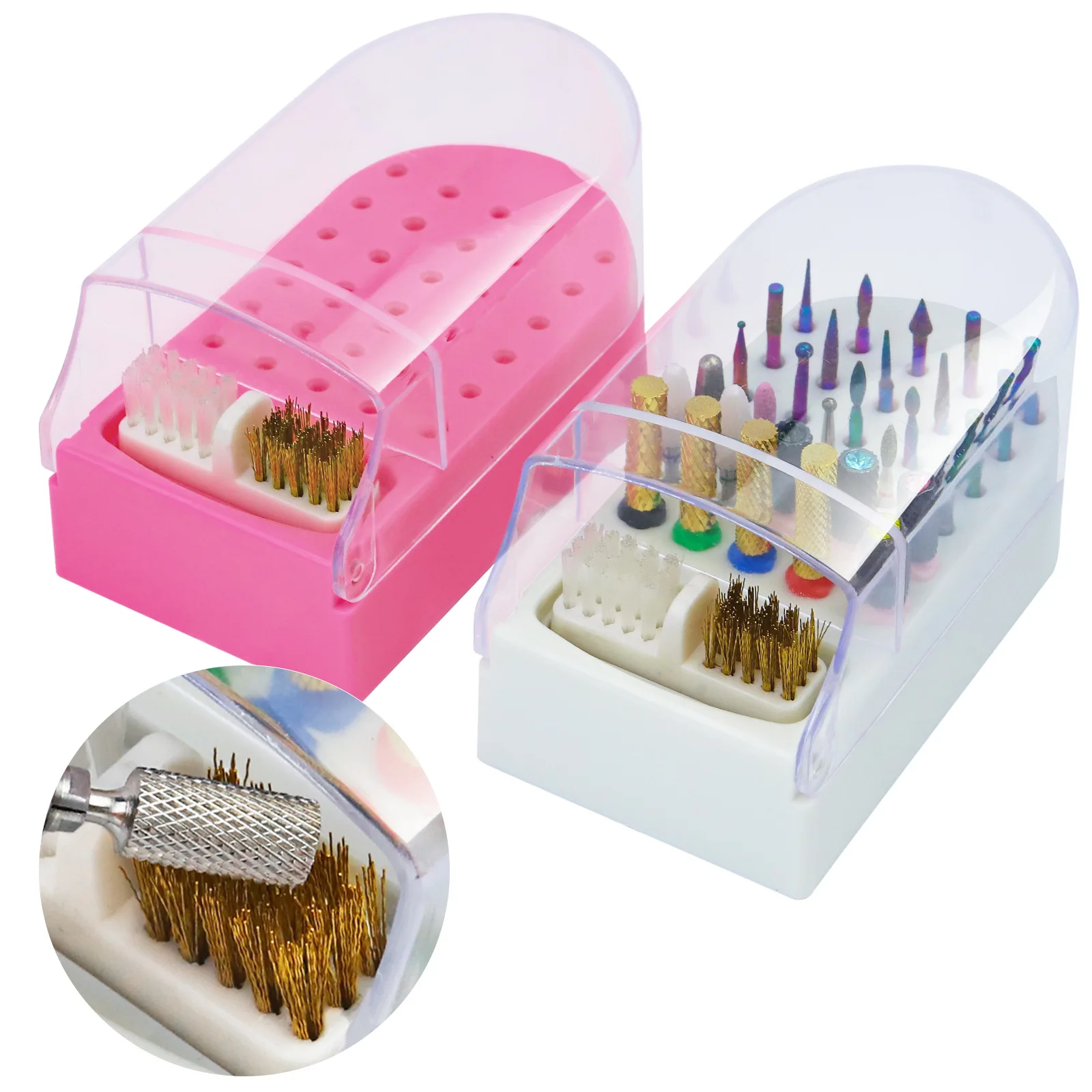 Different Shape Nail Drill Bit Box Nail Bit Holder Tool Accessories Storage OEM Wholesale Nail Drill Bits Stand Display Rack
