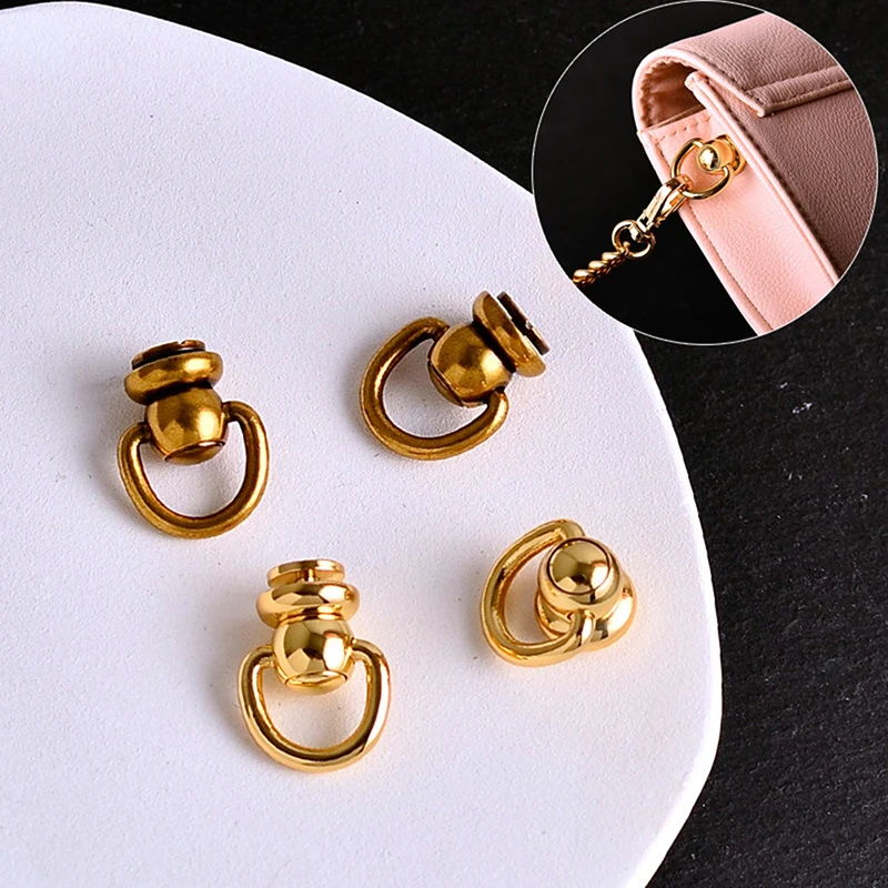 360 Degree Rotatable Ball Nipple Nail Studs with D Ring Post Head Studs Buttons With Screw For Bag