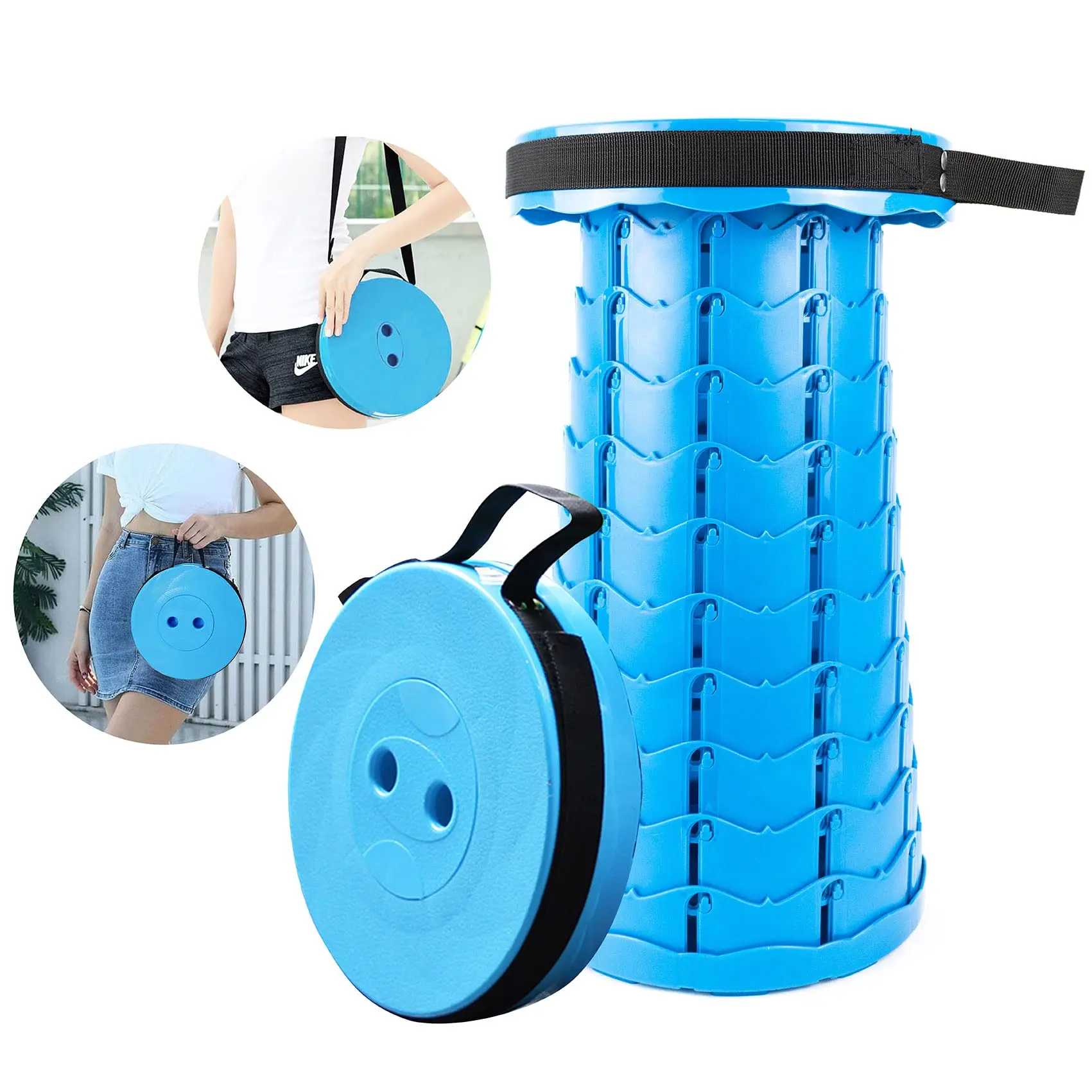 Colorful Portable Retractable Plastic Chair Folding Stool Home use Chairs 400lbs Outdoor activity fishing camping Stool chair