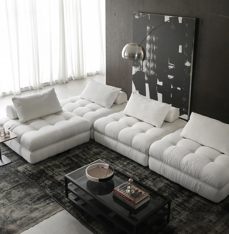 Minimalist furniture living room furniture 2 seater 3 seater 4 seater sofa set furniture sectional sofa Ottoman modular sofa