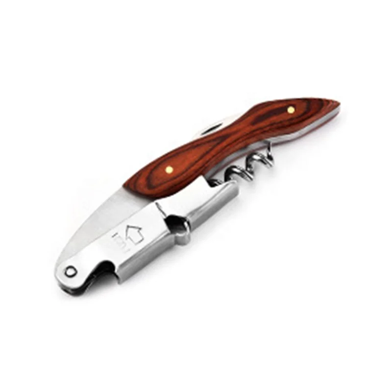 Low Price Promotion Gift Beer Bottle Opener Red Wine Corkscrew Opener With Foil Cutter