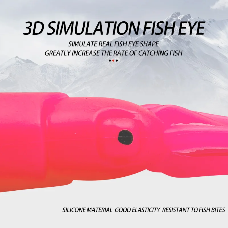 Fishing Soft Squid Lures Silicone Squid Trolling Jigs bait Accessories Luminous Artificial Saltwater Octopus Squid Skirt