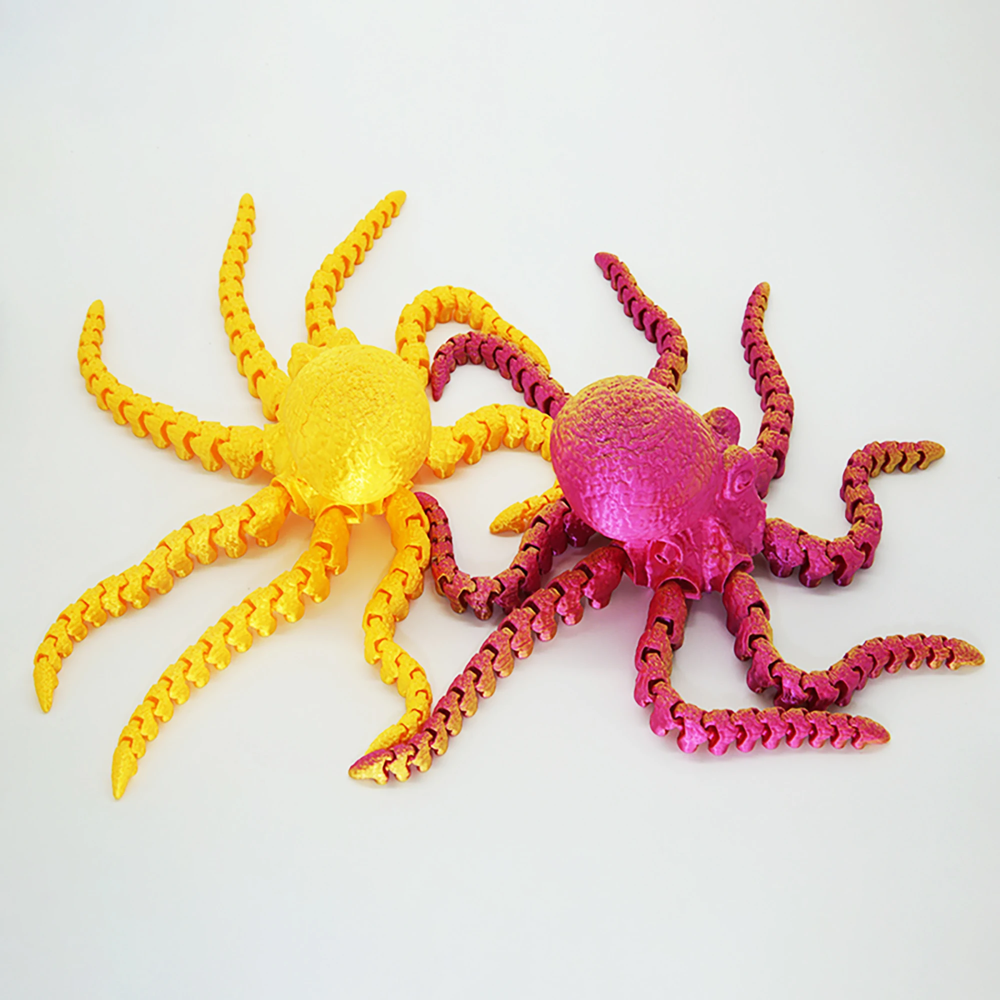 2024 3D Printed Integrated Skull Octopus PLA Flexible Articulated Hand Model Carving Fidget Toy