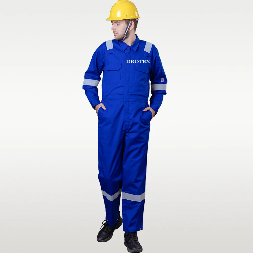 Cheap Welding Flame Retardant European Workwear Reflective EN ISO 11611 Royal Blue Protective Coverall