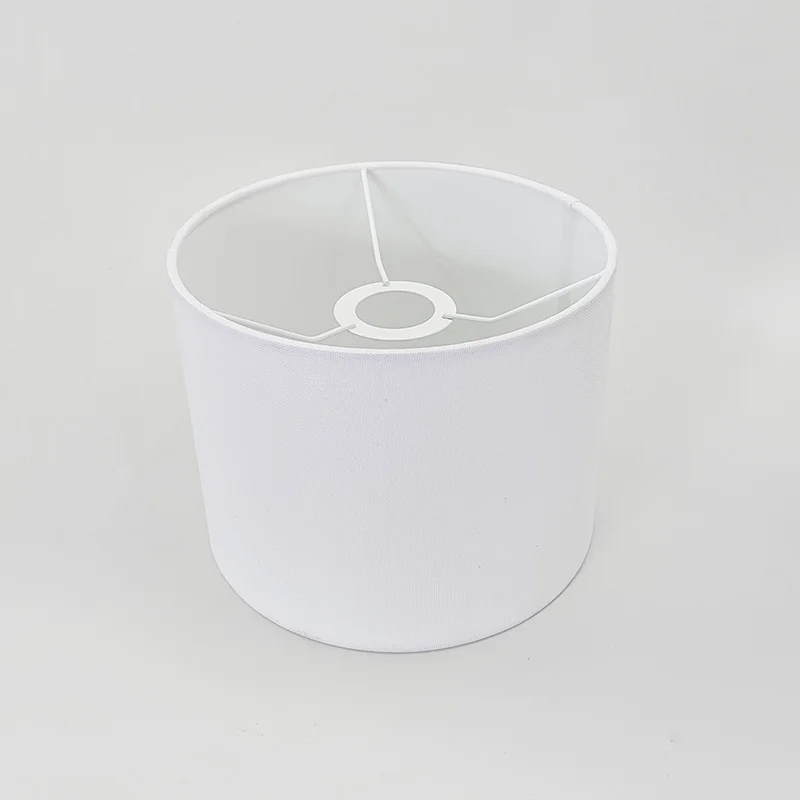 Customized Fabric White Drum Lamp Shade Live Room Lampshades Decor Wholesale For Table Lamps
