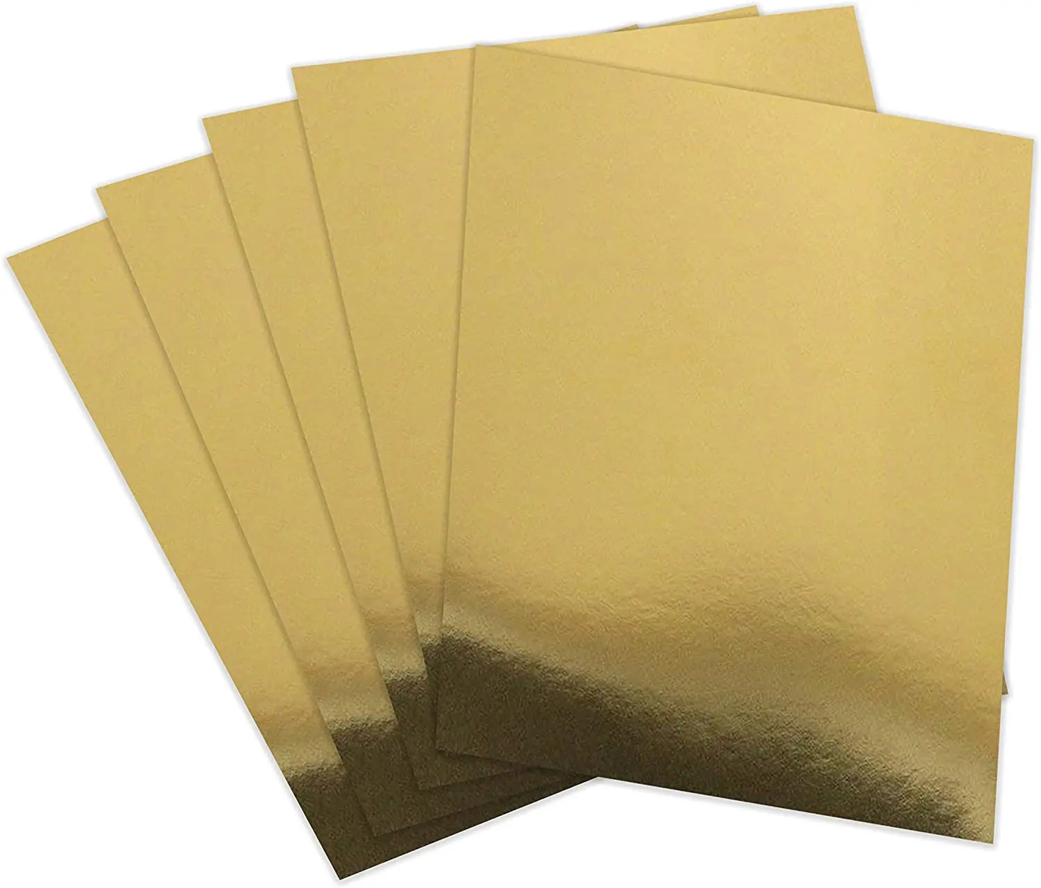 Gold Foil Mirror Card Stock Reflective Mirrored Cardstock Gold Shimmer Heavy Weight Paper Board 8.5 X 11 Heavy Weight 300 GSM