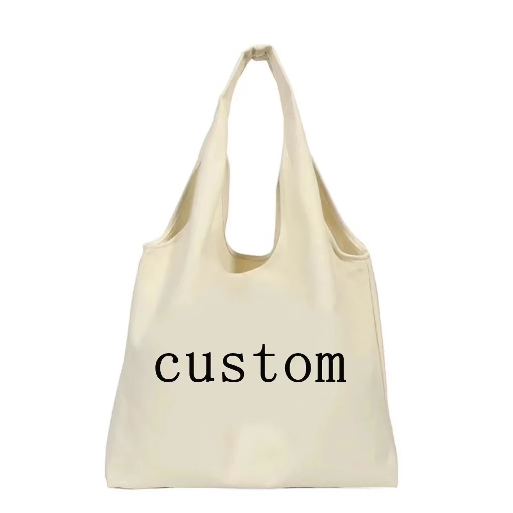 Custom Large Reusable Canvas Tote Bag, Grocery Bags With Inner Pocket, Large Capacity Shopping Bag Machine Washable