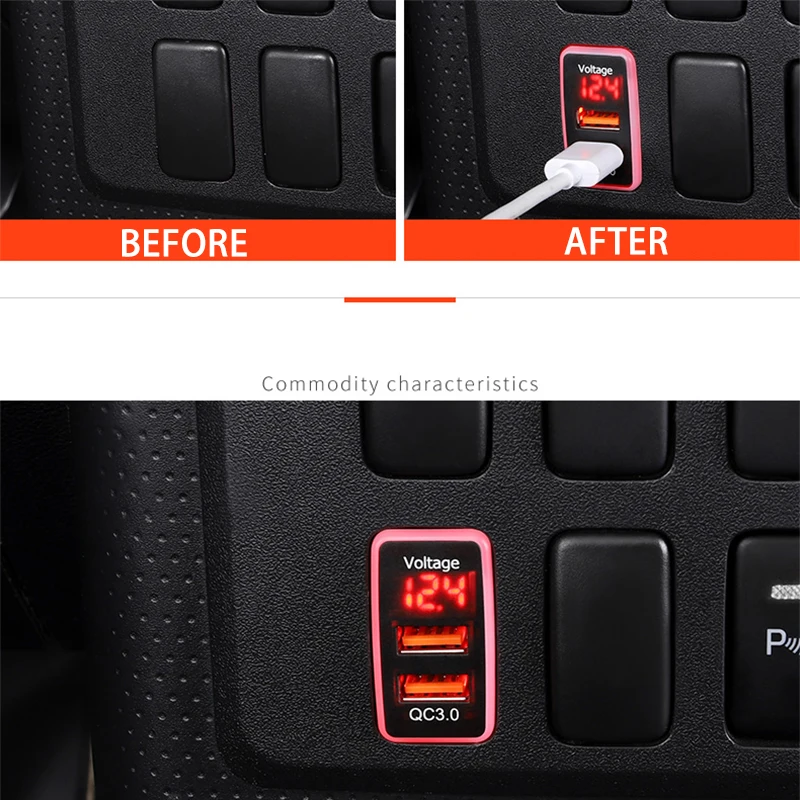 Car Charging Panel Modification Qc 3.0 Fast Charge Car Charger For Toyota Fj Cruiser
