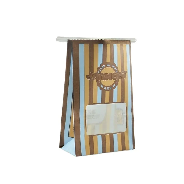 Factory custom popcorn wire strip window fruit growing paper bag