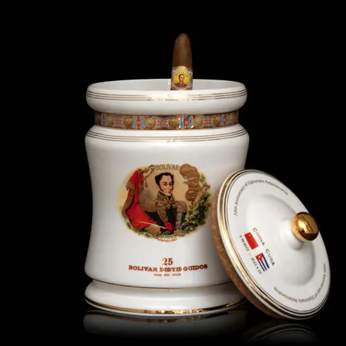 Bolivar Distinguidos Jr.China ER Modern Humidor Airtight Cigar Jar Container