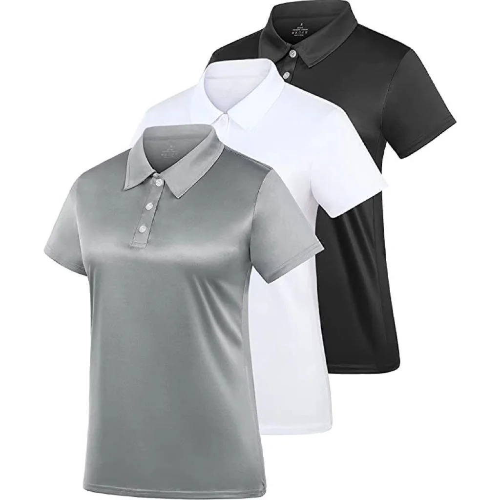 High Quality 100 Polyester Women S Activewear POLO Shirt Long Sleeve Zip up Golf Shirts Dry Fit Polo Shirt Clothing Casual Plain