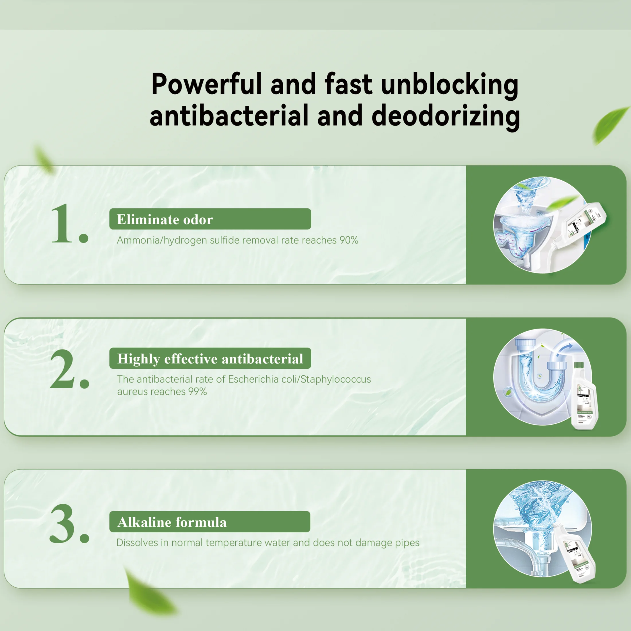 Kitchen Sink Garbage Disposal Cleaner Freshener Drain Cleaner Odor Eliminator Deodorizer Drain Pipe Cleaner