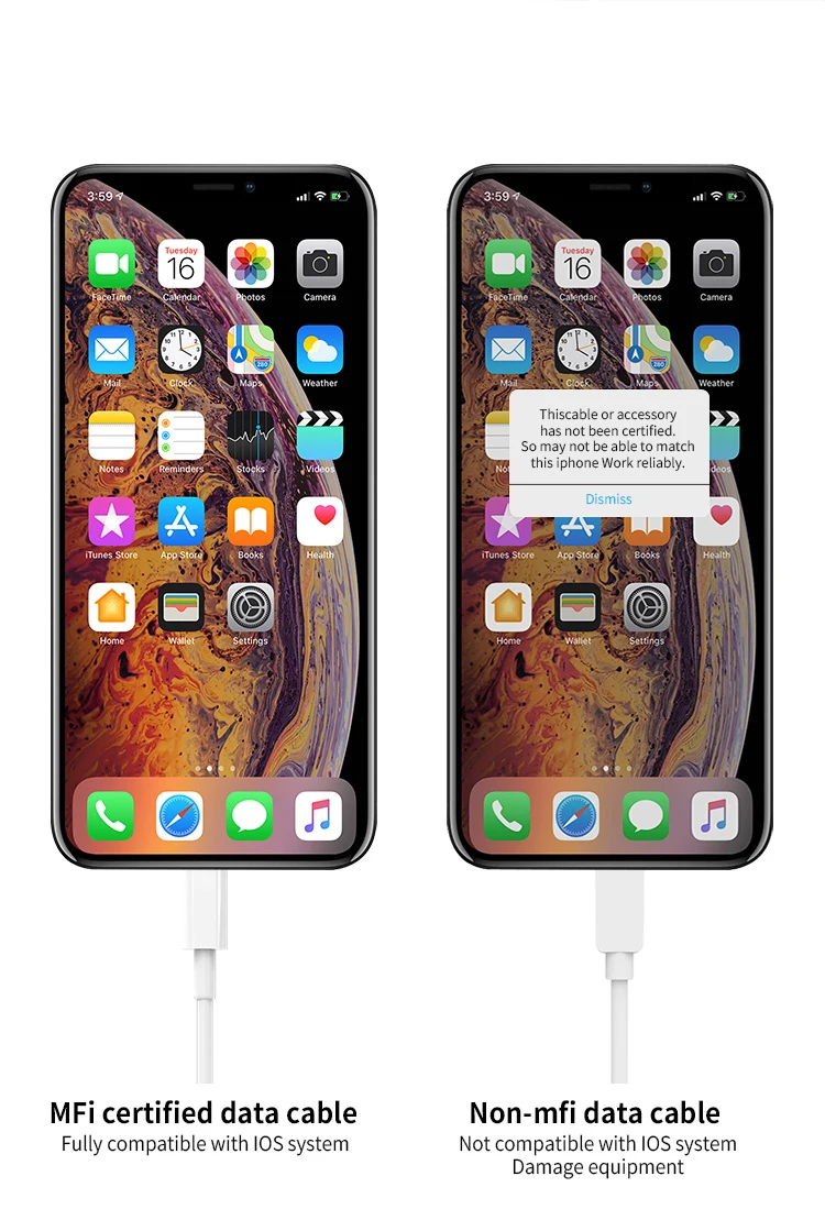  Оптовая продажа Mfi зарядное устройство Usb-кабель для зарядки 1 м оригинальный 2 А кабель Lightning мобильного телефона 6 7 8 11 12 X