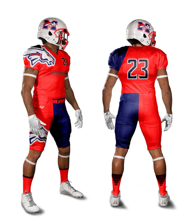 2021 new model custom tackle twill sublimation american football practice pant shirt uniform jersey set