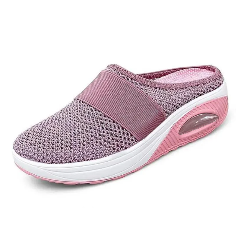 Mesh platform slip on slippers air cushion clogs shoes custom womens casual outdoor slippers