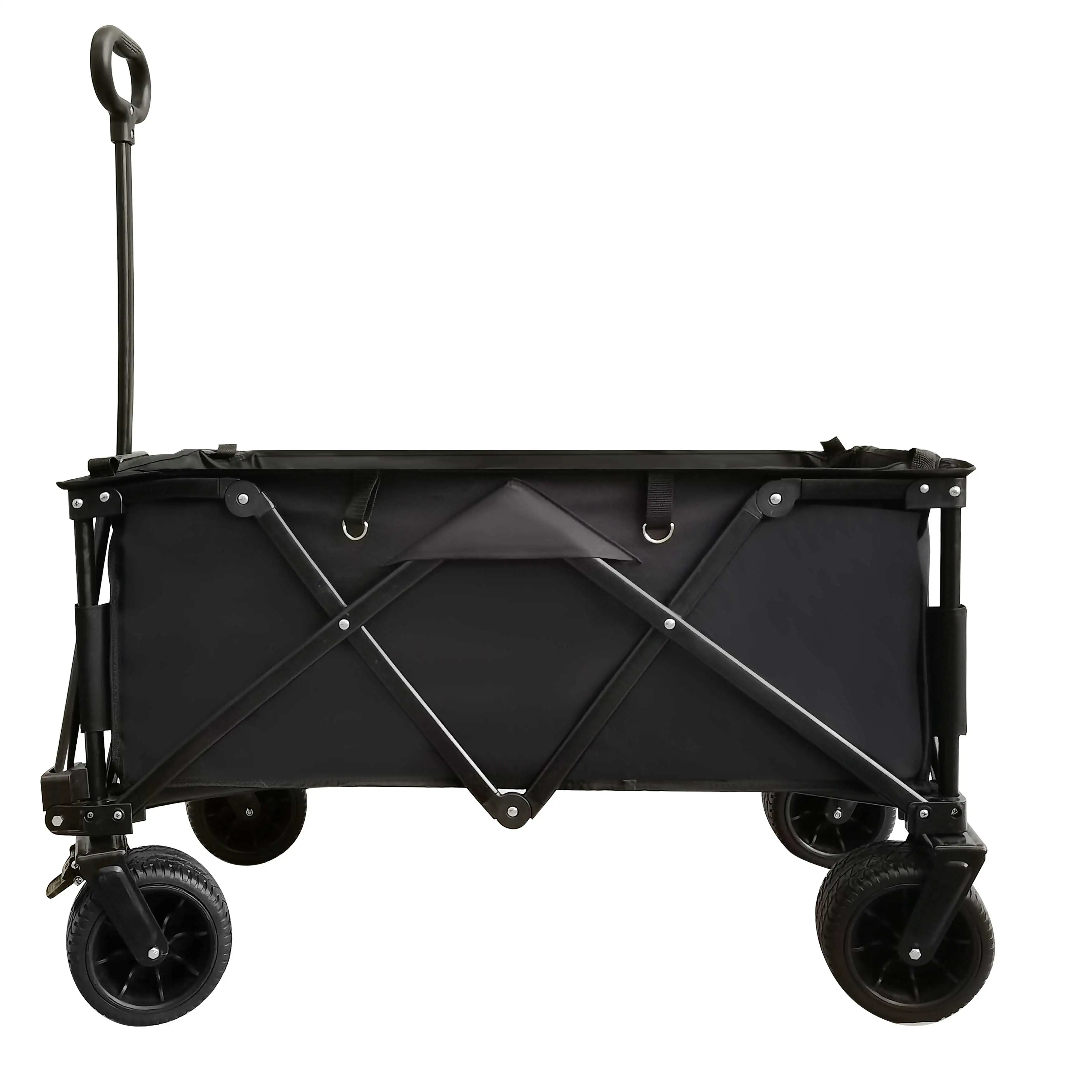 Outdoor Collapsible Wagon Cart All-terrain Folding Utility Picnic Beach Trolley Wagon